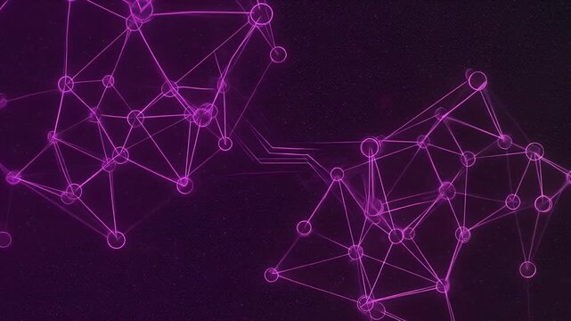 Abstract Purple Network Connections Futuristic Technology Background Design.