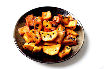 Daigaku imo with black sesame