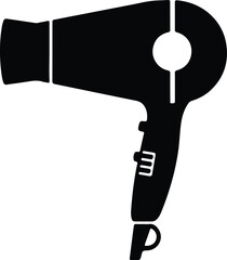 Illustrator Vector Hair dryer appliance styling tool silhouette