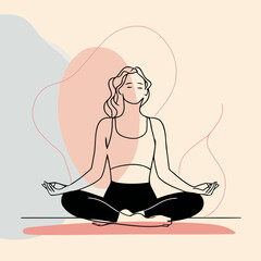 woman doing yoga exercise