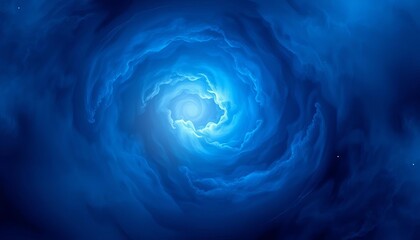 Abstract swirling nebula of deep blue hues, textured with subtle light gradients, abstract,  backdrop