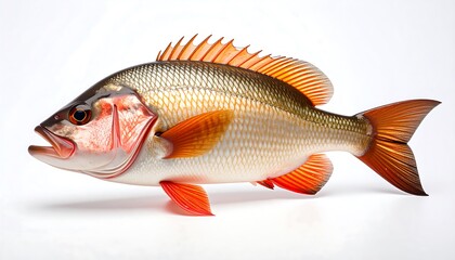 Profile view of a colorful fish