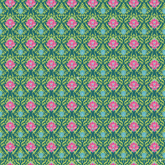 Thai floral seamless pattern