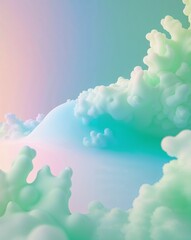 Soft pastel gradient background with abstract cloud formations  