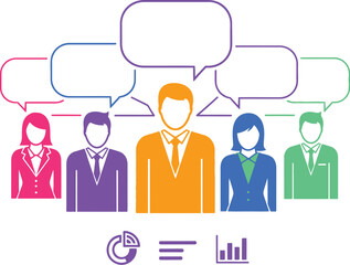 Obraz premium Teamwork communication business meeting collaboration concept