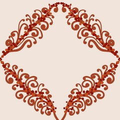 Autum Winter Pattern Background Illustration For Cover, Banner, Notes. Fall Winter Aesthetic Background.  Plant And Flower Pattern Background.