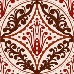 Autum Winter Pattern Background Illustration For Cover, Banner, Notes. Fall Winter Aesthetic Background.  Plant And Flower Pattern Background.