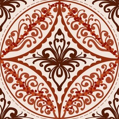 Autum Winter Pattern Background Illustration For Cover, Banner, Notes. Fall Winter Aesthetic Background.  Plant And Flower Pattern Background.