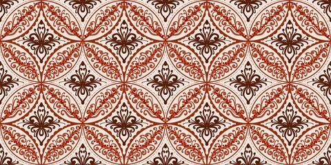 Autum Winter Pattern Background Illustration For Cover, Banner, Notes. Fall Winter Aesthetic Background.  Plant And Flower Pattern Background.