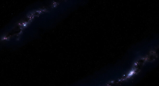 Eerie Cosmic halloween Night Sky with Shimmering Stars and Nebulae