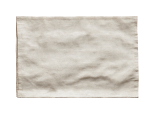 Folded light beige fabric rectangle
