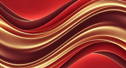 Abstract red and gold wave pattern background image
