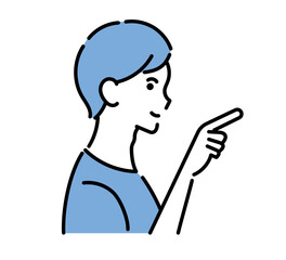 大事なポイントを指差しする医師のイラスト