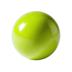 Glossy green sphere with highlights on solid black ground