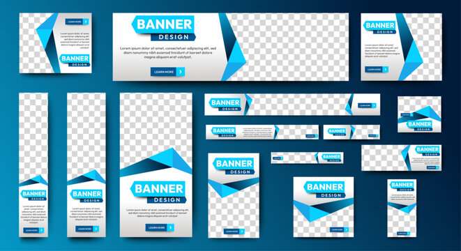 Business web banner template set. Vector horizontal, vertical, square web ads banner. Abstract Business Ads poster for Web post Design Template. Social Media Cover ads banner, flyer, invitation card
