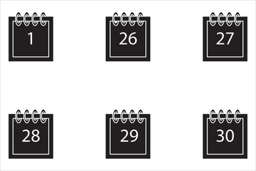 Calendar vector, icon set, Desktop calendar isolated on white background, Calendar icon.