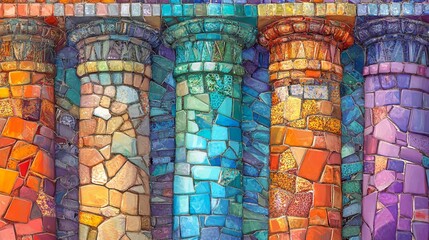 Colorful Abstract Wall Mural