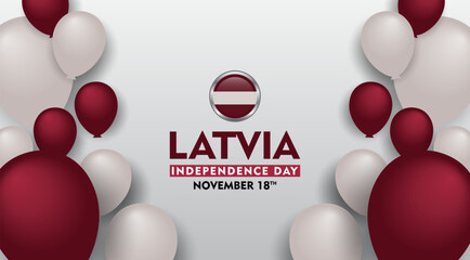 Latvia independence day. November 18th Celebration. Suitable for Poster, Banner, Advertising, Greeting Card or Print Design Element