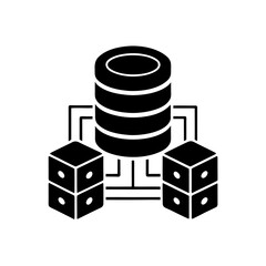 Naklejka premium database management system icon 