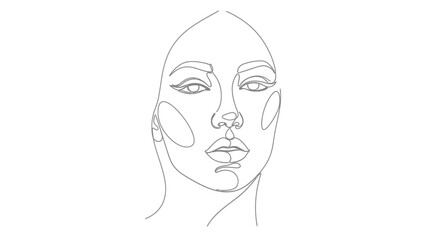 Elegant minimal line art illustration of a woman's face representing modern beauty and design