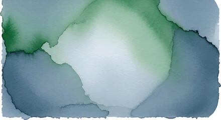 Moody Blue and Green Abstract Watercolor Ink Wash Background