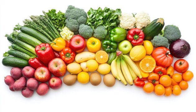 Colorful array of fresh fruits and vegetables (1)