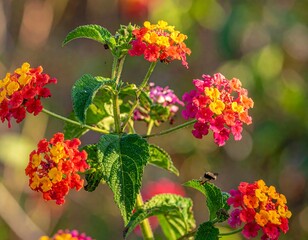 Vibrant Lantana Flowers in Bloom.