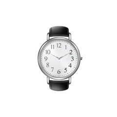 A classic wristwatch on a white background