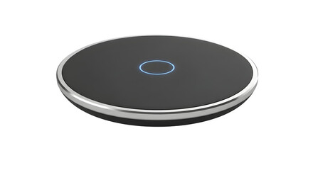 Wireless charger pad isolated on transparent background, a convenient and modern way to power up your devices without the hassle of cables