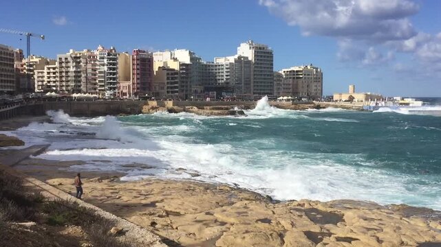 Malta vista dalla spiaggia