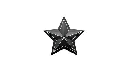 Dark star graphic isolated on white