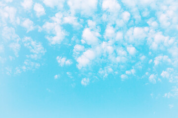Summer Fresh Blue Sky White Clouds Natural Background Resource