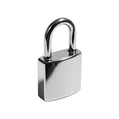 Naklejka premium Shiny, metallic padlock, angled perspective