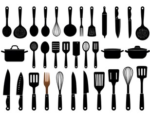 Kitchen Utensils and Tools Collection.