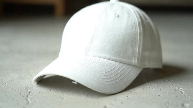 white baseball cap clean blank headwear accessory