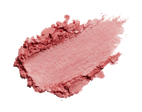 Pink blush powder swatch, textured