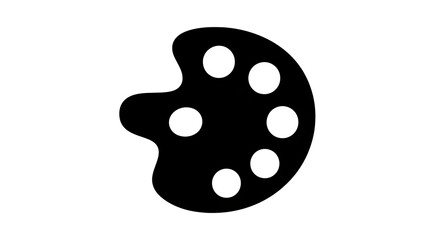 Palette icon isolated on white background