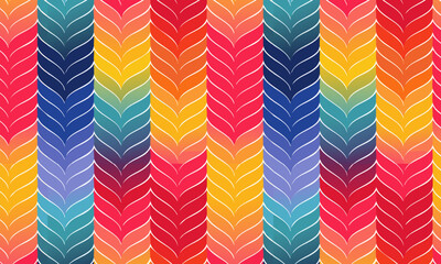 Vibrant Textural Bohemian Braided Stripes Pattern