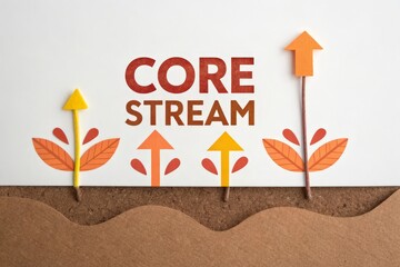 Paper Cut Conceptual Illustration of Arrows Channeling Orange Heat