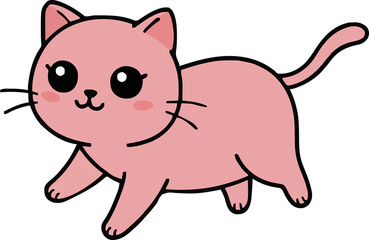 cute and adorable sitting cat vector
