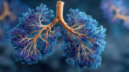 Artistic Model of the Human Respiratory System with Lungs