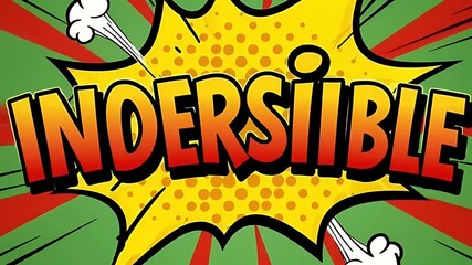 Comic Book Style Explosion with Indestructible Text. - Powered by Adobe