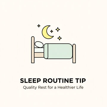 Improve your sleep routine with this cozy bed and starry night, promoting wellness and a restful night for a healthier lifestyle and overall well-being
