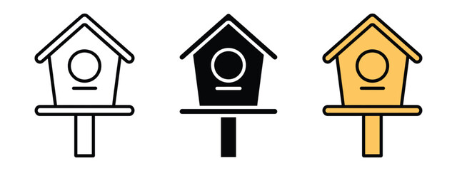 Birdhouse icon vector. springtime projects, and sweet home decor symbol. vector illustration.