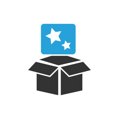 open box with a bow