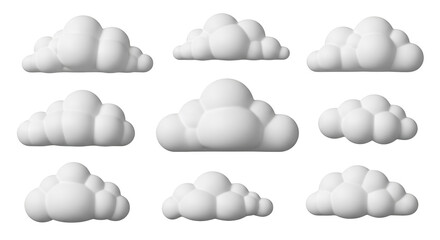 Abstract Cloud Shapes Collection featuring cloud, clouds, cloud shape, cloud design, 3d cloud high quality realistic