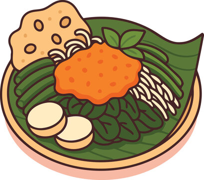 Pecel Javanese Vegetable Salad with Peanut Sauce