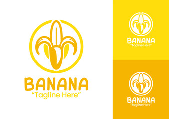 Banana Logo Modern Fresh Tropical Fruit Identity