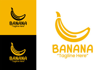 Obraz premium Banana Logo Creative Tropical Fruit Branding