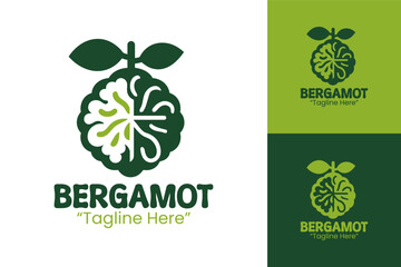 Bergamot Logo Clean Citrus Wellness Symbol